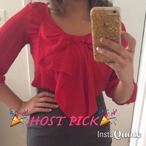 COPY - Red bow blouse
